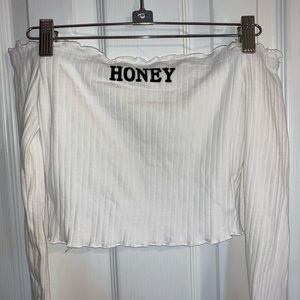 White long sleeve tube top